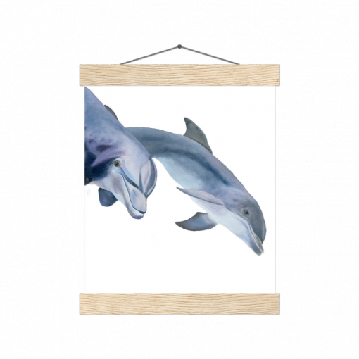 01 Delfine Poster mit Holzleisten Matti Minou